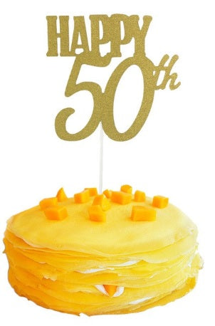 Happy 50th cake topper/plaque