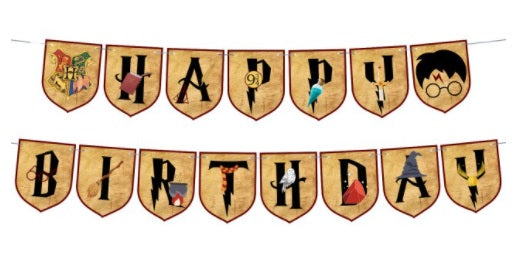 Wizard birthday banner - Style B