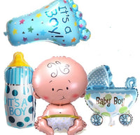 'It's A Boy' balloons - 5 pack - foil