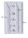 Knitting cable silicon mould