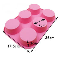 Large 6 cavity straight sided silicon tin  -  STC0021