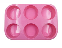 Large 6 cavity straight sided silicon tin  -  STC0021