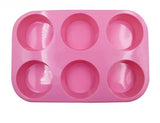 Large 6 cavity straight sided silicon tin  -  STC0021