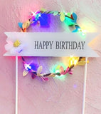 LED Circular "Happy Birthday" cake topper