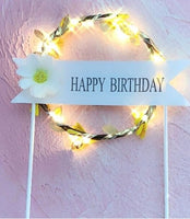 LED Circular "Happy Birthday" cake topper