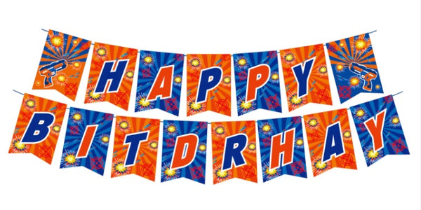 Dart Wars birthday banner