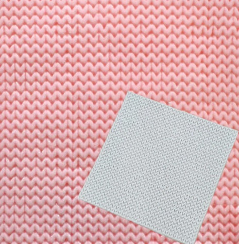 Plain knitted stitch silicon mould