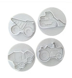4 pcs construction cookie/plunger cutters