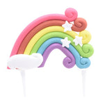 Unicorn and rainbow cake topper