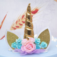 Unicorn Cake Topper - Gold