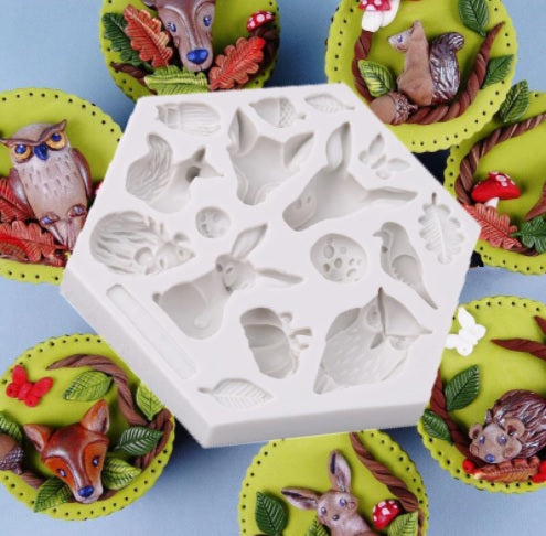 Woodland Animal silicon mould